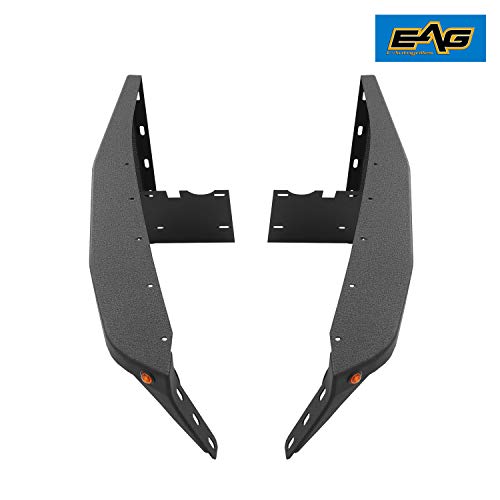 Eag Replacement For Front Fender Flare With Led Eagle Lights Armor 1 Pair 97-06 Wrangler Tj #TOP7