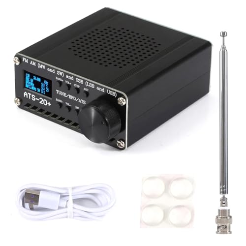 Puleuroy ATS-20+ Plus V2 SI4732 SDR Radio Receiver with OLED Display FM AM SW SSB USB Rechargeable