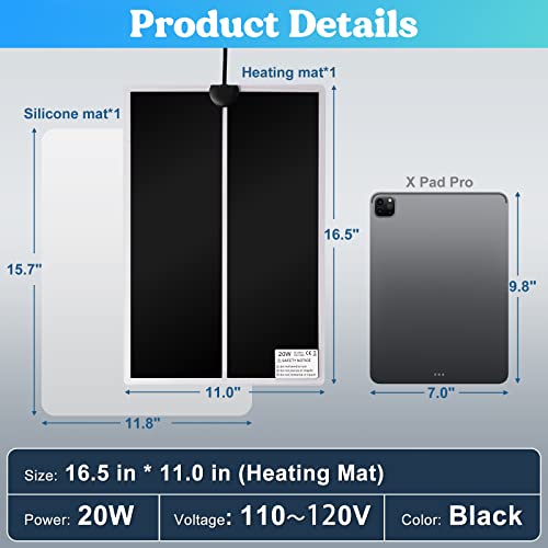 Let's Resin Resin Heating Mat,Fast Curing Machine For Resin With Silicone Mat,Lightweight Quick Resin Dryer Mat,Easy To Use,Resin Supplies For Epoxy Resin,Resin Molds #TOP5