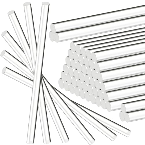 Image of Zopeal 30 Pcs 12 inch Clear Acrylic Dowel Rod for Craft,0.31'' /8mm Diameter