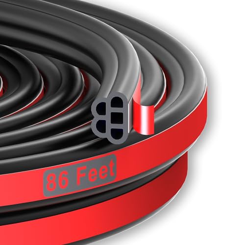 SOZATO Universal Car Door Rubber Seal Strip Self Adhesive Automotive