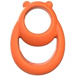 Anillo pequeño oso lindo naranja ligero, reutilizable anti gota para hombres