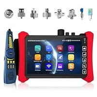 Henkion OTDR-Glasfasermessgerät 8 Zoll IPS-Touchscreen, RSO-73 1310/1550nm 28/26dB Fiber Optic Tester, Multifunktionaler Netzwerktester mit Event Map, LS, OPM, VFL, OLS, WLAN, RJ45 Kabeltester