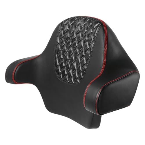 Asiento de motocicleta Touring para evitar fatiga con respaldo doble Road King 2009-2022