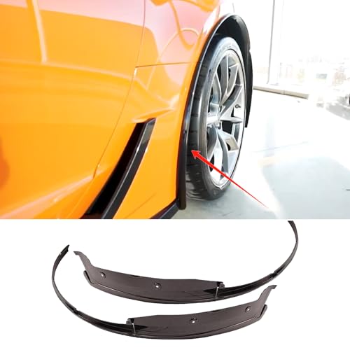 skkyoro Rear Wheel Trim Compatible with for Chevrolet Corvette C7 Grand Sport/Z06/ZR1 2014-2019 Widebody Models Rear Quarter Extension Wheel Arch Mud Guard Trim (Glossy Black)