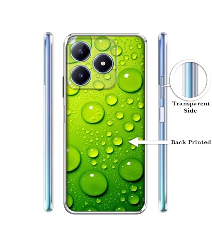Image of Casotec Green Bubbles Design Printed Silicon Soft TPU Back Case Cover for Realme C63 4G / Narzo N63 4G