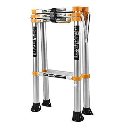 Ladders,Multi-Purpose Aluminum Telesladder, Heavy Duty A-Frame Extendable Ladder for Engineeloft