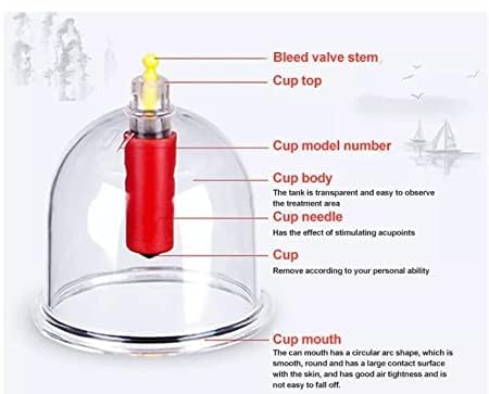 Image of SUJOK Hijama Cupping Kit Set 12 Pcs Vacuum Cupping Set Health Care Vacuum Cupping Portable Body Relaxation Massage Therapy Kit (Kangji Cupping Set 12)