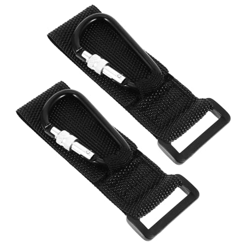 HOMOBABE Kinderwagenhaken 2 Stück Pu Leder und Aluminiumlegierung Rutschfeste Babywagen Clips Universelle Kinderwagenbefestigung für Taschen Buggys und Fahrräder