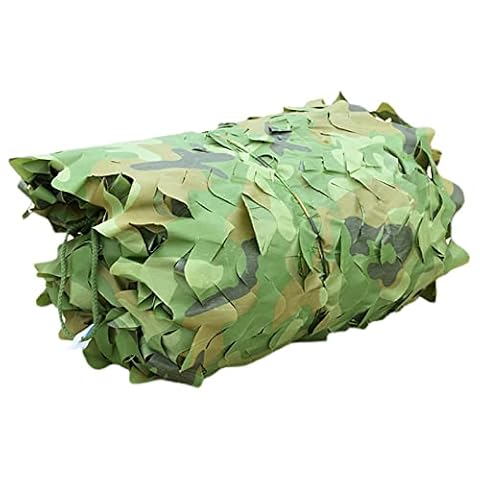 Woodland siatka maskująca, wojskowa siatka maskująca, dżungla, ochrona przed wzrokiem, do dekoracji, ochrona przed słońcem, na polowanie, kemping, do aktywności na świeżym powietrzu, do ogrodu, na imprezę, jako parasol przeciwsłoneczny, 4 x 12 cm