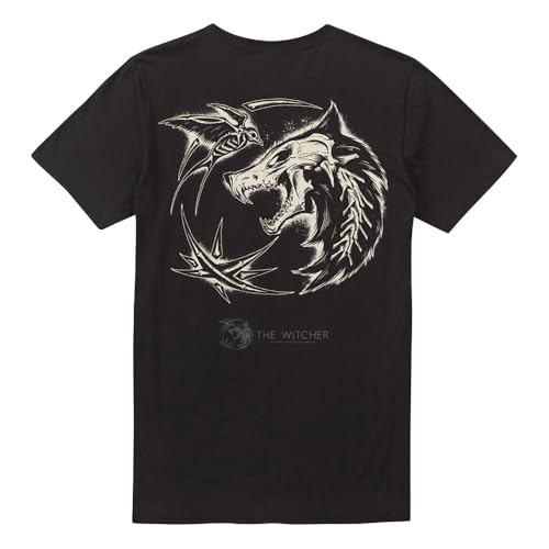 T-shirt Witcher bones crest noir L ample et confortable au dos - 5