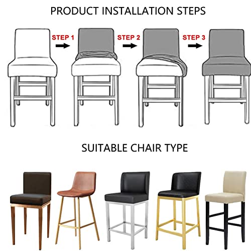 Housse de chaise extensible en jacquard vert pour protéger vos repas de famille - 6