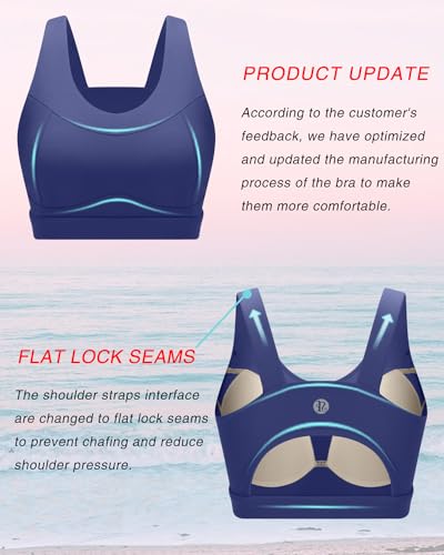 Image of RUNNING GIRL High Impact Sports Bras for Women,Racerback Running Bra Workout Crop Tank Tops Longline Sports Bra Push up