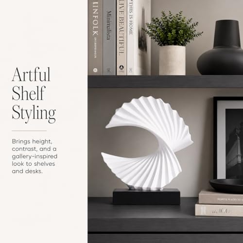 Escultura de Onda Blanca Moderna para Decoración miniatura 4