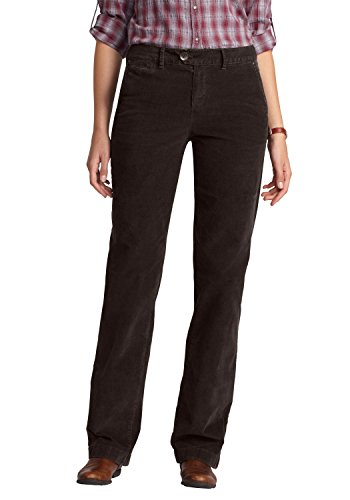 Eddie Bauer Damen Straight Leg Cordhose, Gr. 12 (42), Espresso