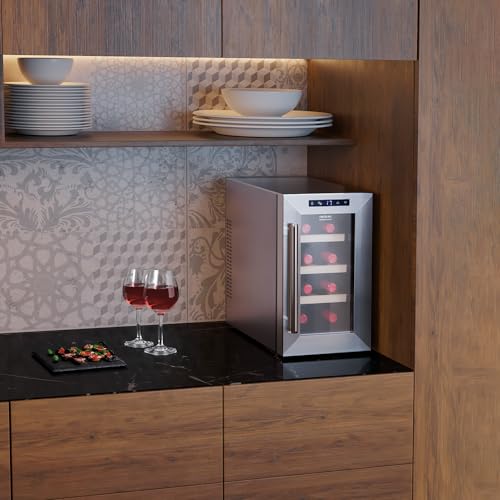 Cecotec Enoteca 8 bottiglie Bolero GrandSommelier 830 CoolWood, Termoelettrica, Basso livello sonoro e alte prestazioni, Temperatura regolabile: 8-18 °C, Pannello di controllo touch, Display, - immagine 5