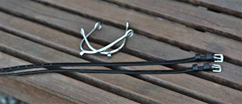 Huntley Equestrian Premium English Leather Spur Straps (Black, 18" Inches Long) - Thumbnail 6
