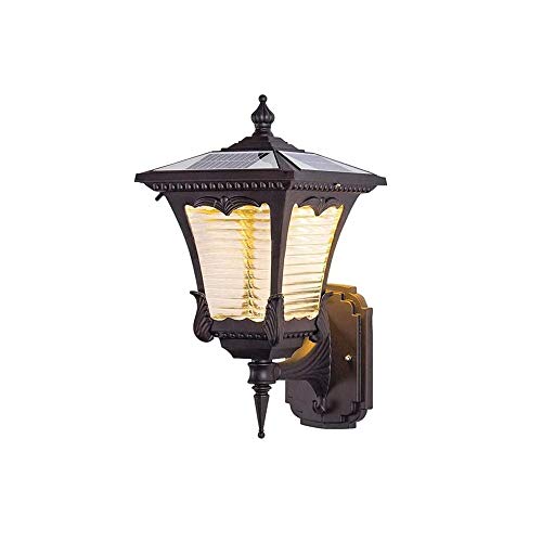 Lumières solaires extérieures LED avec applique murale en verre