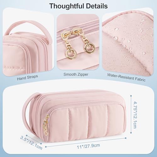 Image of Trunab Stethoscope Case Compatible with 3M Littmann /MDF /ADC, Hold Two Stethoscopes or BP Cuffs, with Inner Dividers and Mesh Pockets for Extra Accessories, for Nurses, Doctors- Bag Only