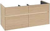  Villeroy & Boch Collaro Meuble sous lavabo avec éclairage, 1154x546x444 mm, 4 tiroirs, Coloris: Carcasse Avant : Chêne Nordique, poignée : Gris Doux