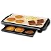 Oster Titanium Infused DuraCeramic Griddle with Warming Tray, Black/Crème (CKSTGRFM18W TECO)