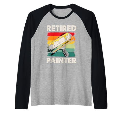 Pinceau à rouleau vintage de peintre à la retraite Manche Raglan