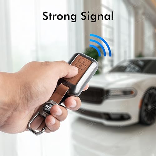 Image of SHOPOFLUX Metal key Cover Compatible with Suzuki Dzire | Ertiga 3 button smart key (Black) (Pack 1)