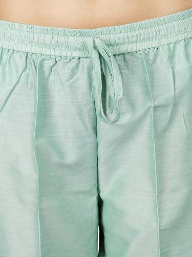 Image of Trouser Pants for Women,Stylish Trousers for Woman for Kurti Relaxed & Regular Straight fit Palazzo,Ethnic Bottom Formal Pants for Women Office wear Casual & Daily Use