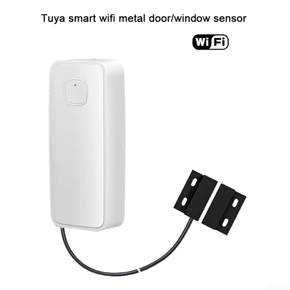 Sensore di Allarme per Porta, Sensore WiFi Intelligente per Porta e Finestra, Allarme Magnetico Wireless a Contatto per Sicurezza Domestica, Compatibile con Tuya/Smart Life/Alexa e Controllo Vocale di