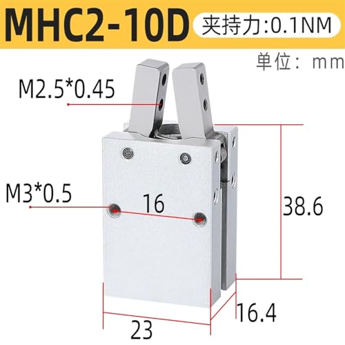 Pinza neumática de aire MHC2-10D cilindro de dedo angular para automatización industrial 3