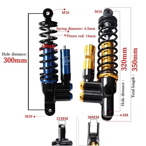 Amortisseur moto arrière universel de haute précision 300mm et 320mm