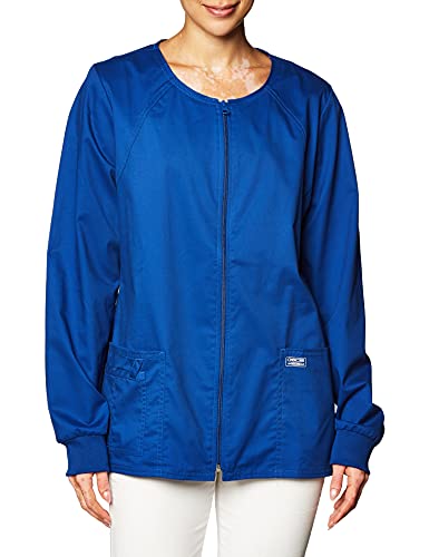 Cherokee Women s Workwear Core Stretch Warm Up Scrubs Jacket, Galaxy Blue, X-Large