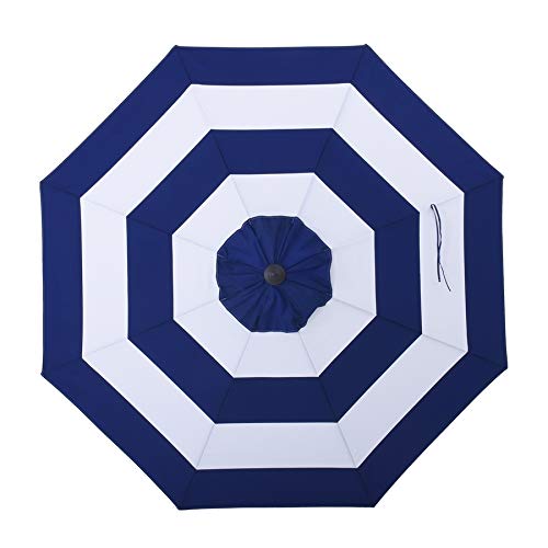 Allen Roth Usa38a278zt Ls K Navy Awning Market 9 Ft Patio Umbrella Brickseek
