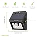 Beams Solar Wedge 8 LED 100 Lumen Outdoor Security Motion Sensor Wall Light, 4-Pack, Black