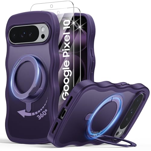 Coque MagSafe pour Google Pixel 10 avec support rotatif antichoc