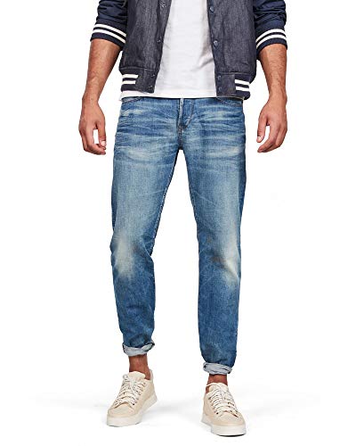 G-Star Raw 3301 Relaxed Straight Jeans, Vaqueros Para Hombre, Azul Medium Aged 51004-9299-071 , 27w 32l G-Star Raw 3301 Relaxed Straight Jeans, Vaqueros Para Hombre, Azul Medium Aged 51004-9299-071 , 27w 32l