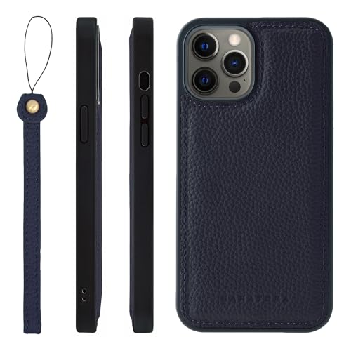 HANATORA for iPhone 12ProMax �P�[�X MagSafe �Ή� �{�v �ϏՌ� �o���p�[�^ �X�}�z�P�[�X �X�}�z �X�g���b�v �t�� �V�������N���U�[ �M�t�g �}�O�Z�[�t�Ή� �l�C�r�[ SMSGZ-12ProMax-Navy
