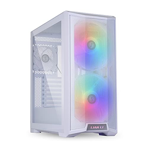 Image of Lian Li Alloy Steel Lancool 215 X Mid Tower Computer Case | Gaming Cabinet I Pc Cabinet Chassis I Support E-ATX /ATX /M-ATX /Itx Motherboard I 2X200 Mm ARGB Fans 1X120 Mm Fans (Rear)- White-G99.Lan215W.in