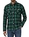 J.VER Mens Flannel Button Down Shirts Regular Fit Long Sleeve Casual Business Checkered Buffalo Plaid Work Shirt with Pockets Green Black Medium