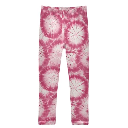 Boccsty Pink Tie Dye Girls Leggings Kids Yoga Pants Dance Active Tights 4T