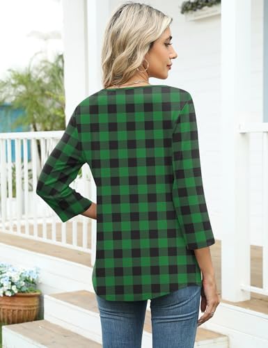 Image of LOMON Womens 3 /4 Length Sleeve T Shirts Asymmetrical Neck Tops Business Blouses for Women Fashion 2026