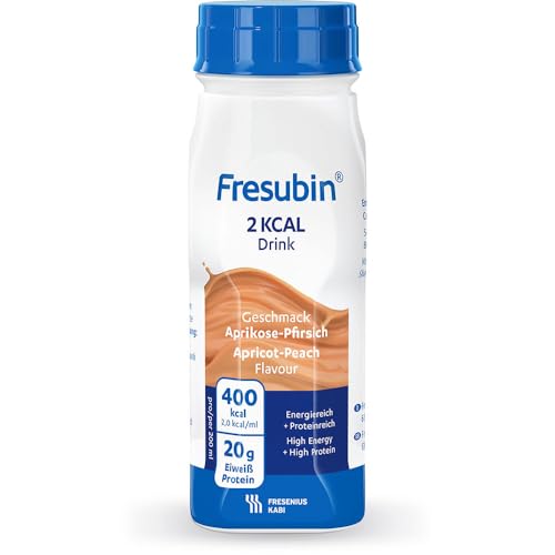 Fresenius Kabi Fresubin 2 kcal Drink Aprikose Pfirsich Trinkflasche, 24 x 200 ml, 1er Pack (1 x 5,5 kg)