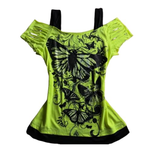 Image of Kawaii Cutecore Harajuku Vintage Y2k 2000s Tops Summer Goth Emo Alt Short Sleeve Graphic Tee