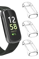 Yaekea 3 Pack Transparent Schutzhülle Kompatibel mit Fitbit Inspire 3 Screen Protector TPU Overall Bumper Case Ultra-dünne Voll Gesicht Abdeckung Ersatz Bumper Zubehör für Inspire 3 Smartwatch