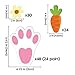 Ivenf Easter Bunny Paw Print Stickers 126 pcs, Rabbit Footprint Floor Decals for Easter Decorations, Party Supplies Egg Hunt Game, 24 Pairs