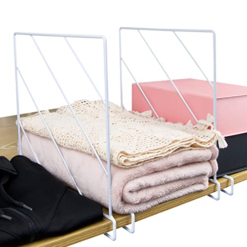 VINFUTUR 2pcs Séparateur Armoire Diviseurs Plateau Séparateurs d'étagère d'Aménagement Placard sans Perçage pour la Maison, la Salle de Bain, la Cuisine