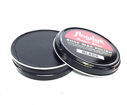 Angelus Brand Perfect Stain Shoe Wax Polish, 3 fl.oz, Black