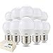 Lot de 10 ampoules LED sphériques G45, 6 W, 570 lumens, culot E27, lumière naturelle 4000 K