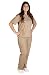 NATURAL UNIFORMS Women's Scrub Set Medical Scrub Top and Pants (M, KHAKI)