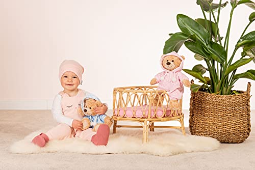 Teddy Hermann 91386 Teddy-Bär Schlafanzugbär rosa 30 cm, Kuscheltier